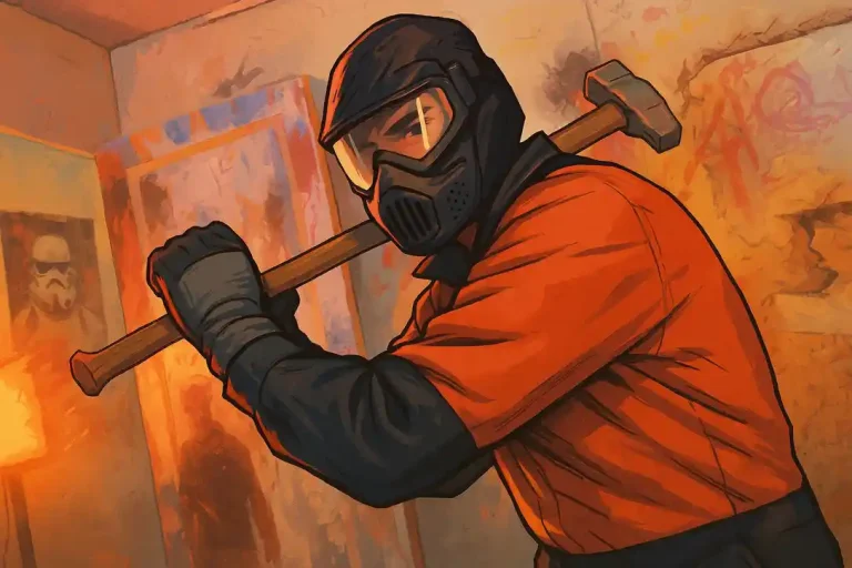 rage cage smash room sledge hammer